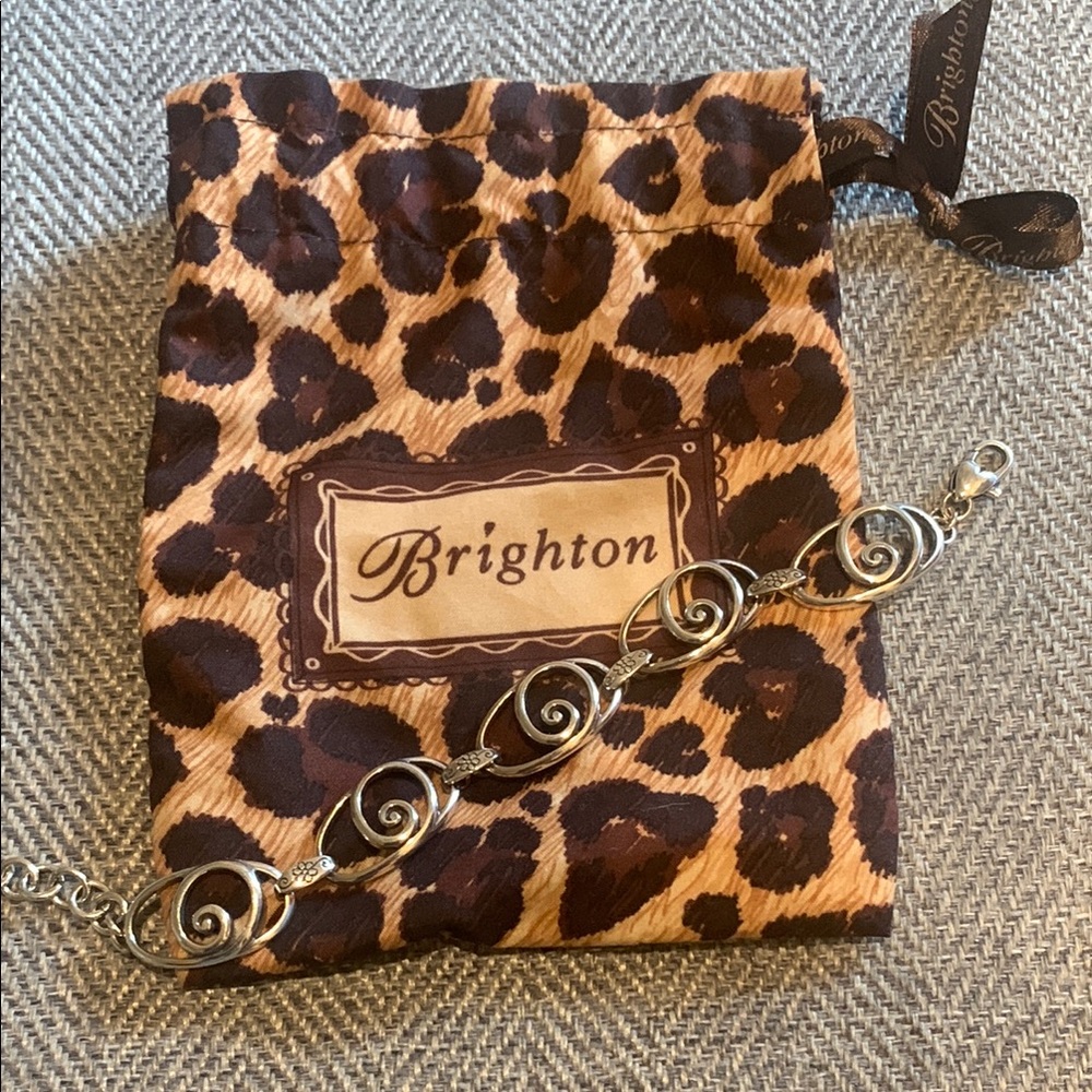 Brighton Swirl Design Bracelet with Leopard Pouch